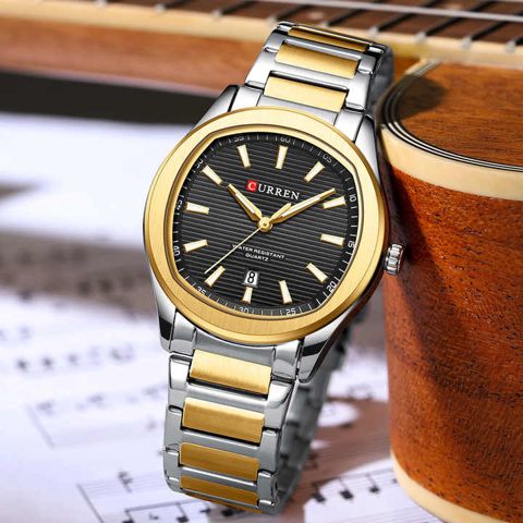 Kişi qol saatı Curren 8474 Silver/Gold/Black — Bakı