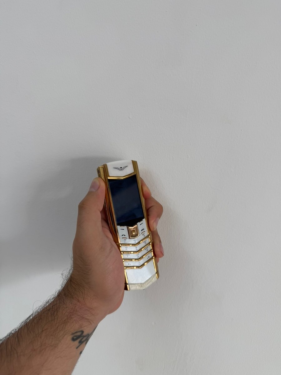 Vertu Signature S Design White Gold with Brilliants 4GB — Smartfonlar, Bakı (2)