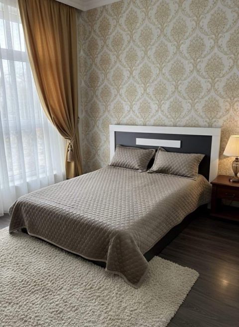 Pled Pima Kadife örtük, 170x230 sm, vilur material, 1 ədəd yastıq üzü 50x70 sm, səliqəli sırıqlı, gözəl qablaşdırmada - BL0801 — Bakı