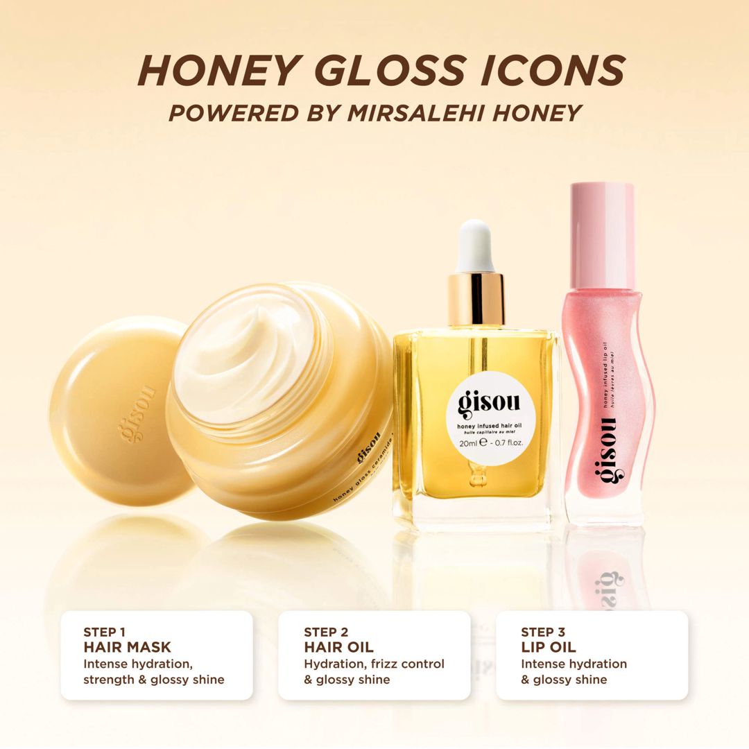 Saç və dodaqlar üçün kosmetika dəsti Gisou Honey Glow Icons Hair & Lip Set — Mallar, Bakı (2)