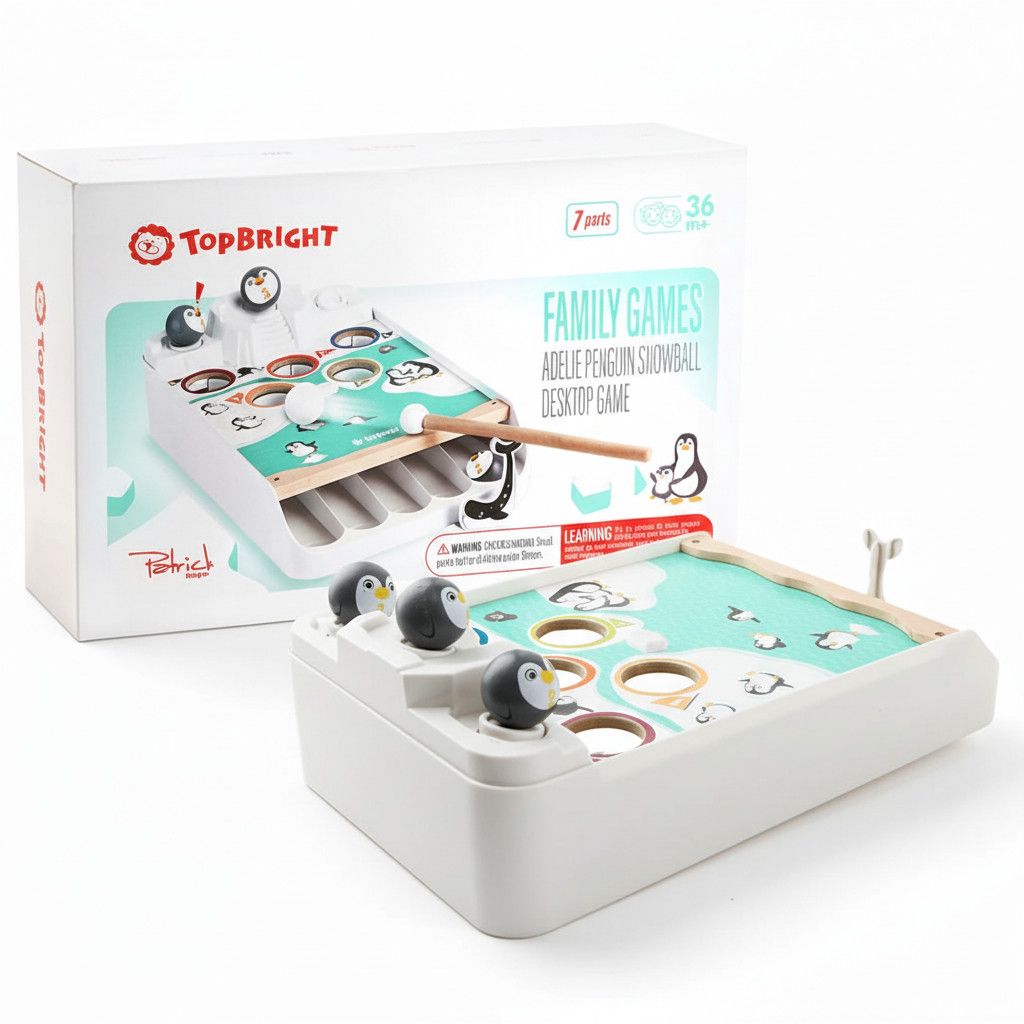 İnteraktiv oyuncaq TopBright Penguin Snowball Game 120455, taxta, 36+ ay — Mallar, Bakı (2)
