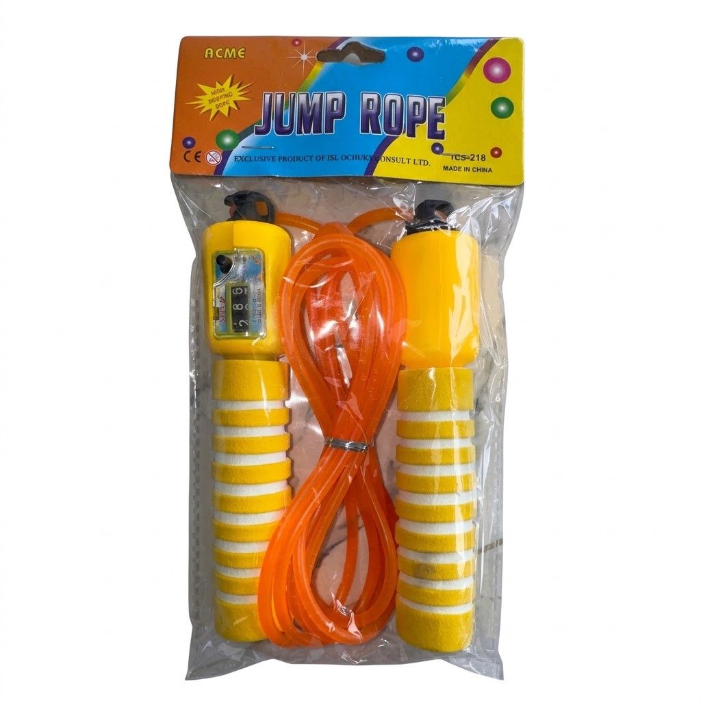 Atlanma ipi Jump Rope, 280 sm, sarı/narıncı, plastik — Mallar, Bakı