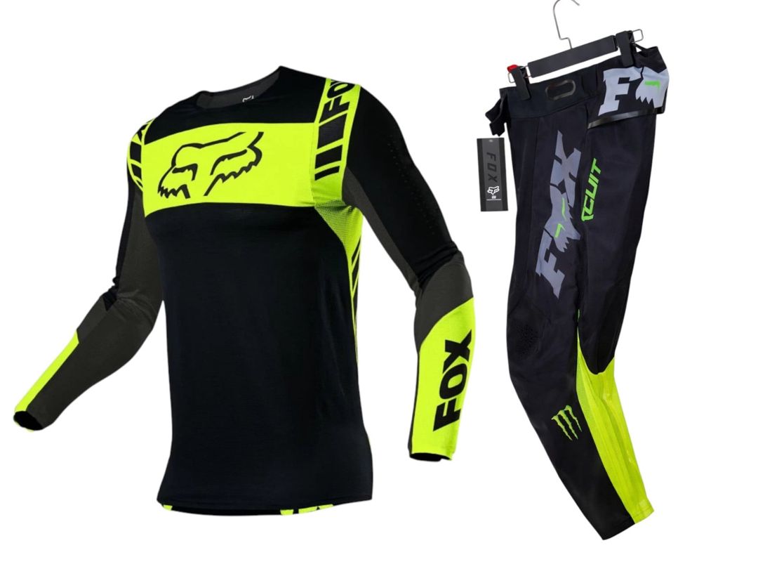 Motosikl geyim dəsti Fox Flexair Mach One, qara/yaşıl, ölçü 36 — Mallar, Bakı
