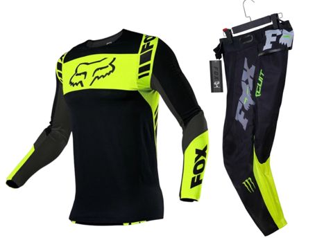 Motosikl geyim dəsti Fox Flexair Mach One, qara/yaşıl, ölçü 36 — Bakı