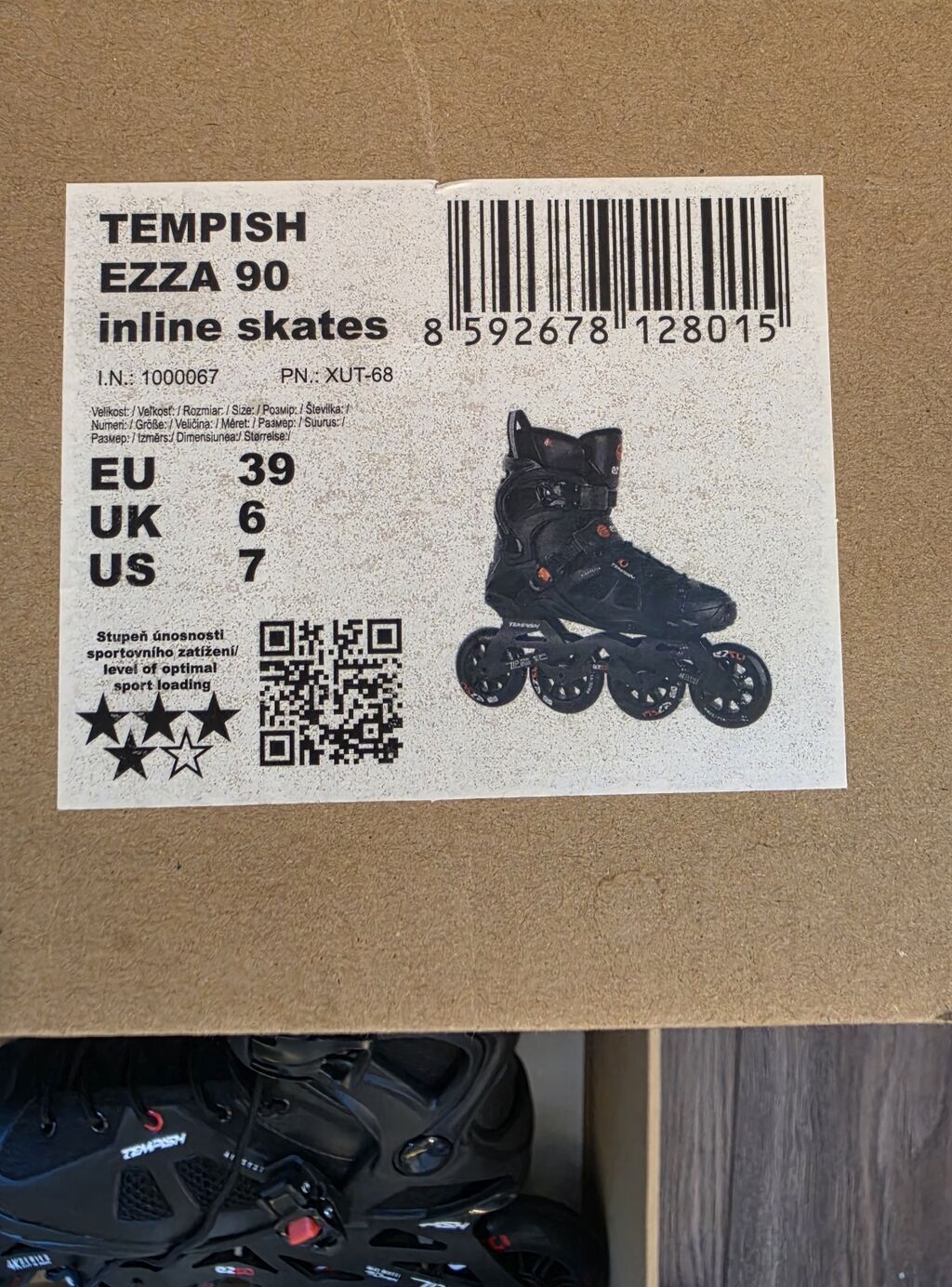 Фитнес-ролики Tempish Ezza 90 в идеальном состоянии. Новые в магазине — Rol konkilər, Bakı (2)