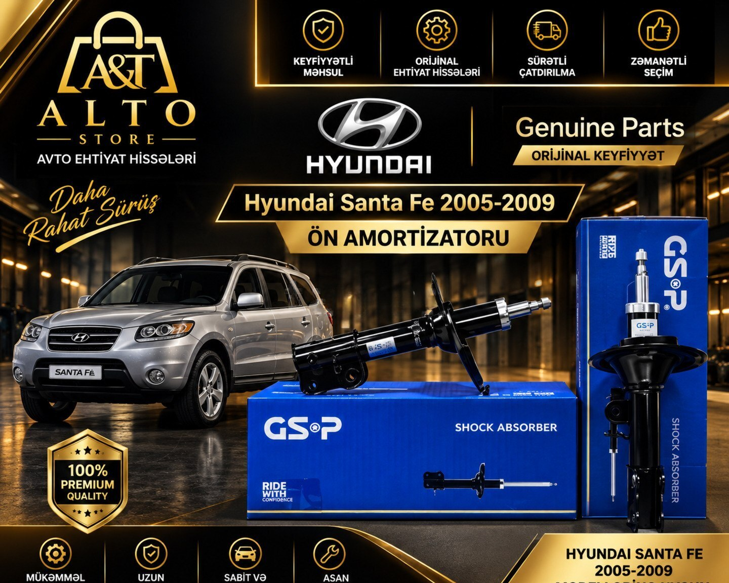 Ön amortizator Hyundai Santa Fe 2005-2009 — Bakı