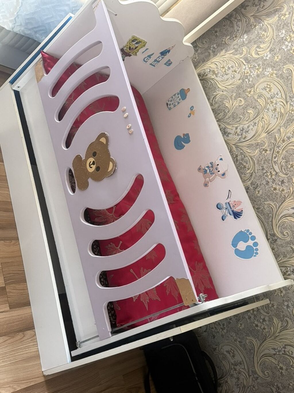 Uşaq beşiyi - Material: Mdf/ldsp kombinasiyası, möhkəm konstruksiya — Bəşikləri, Bakı (3)