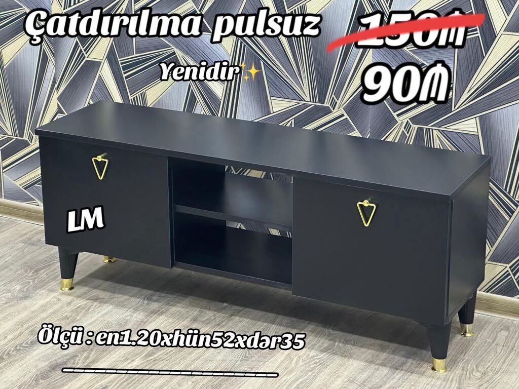 _*TV Stend / TV altı*_ Yeni və sifarişlə. Qiymət *90₼* — Mebel, Bakı