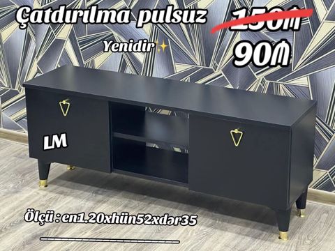 _*TV Stend / TV altı*_ Yeni və sifarişlə. Qiymət *90₼* — Bakı