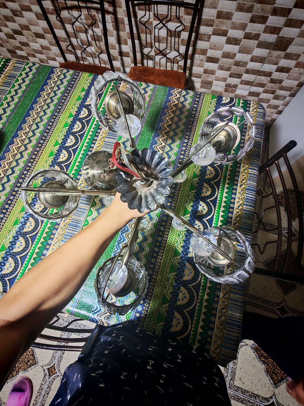 Çılçıraq, 5 lampa, Metal — Tavan is?qlar? v? cilc?raqlar, Bakı (2)