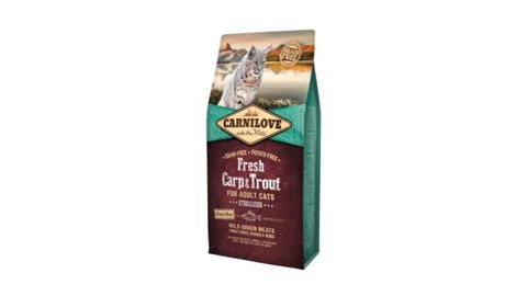 Yetkin pişiklər üçün quru yem Carnilove Fresh Carp & Trout sazan və alabalıqlı 1 kq — Bakı
