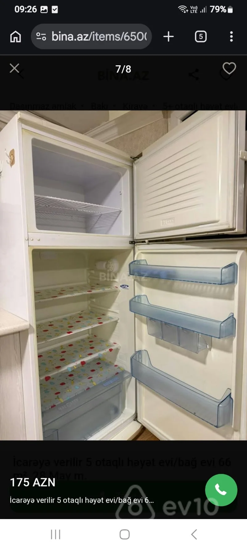 5 otaqlı həyət evi, 66 m², 28 mayin 2ci cixisi — kirayə — Ev, villa, Bakı (8)
