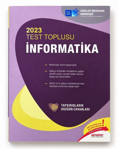 Məhsul: “İnformatika – 2023 Test Toplusu” (Dövlət İmtahan Mərkəzi) — Bakı