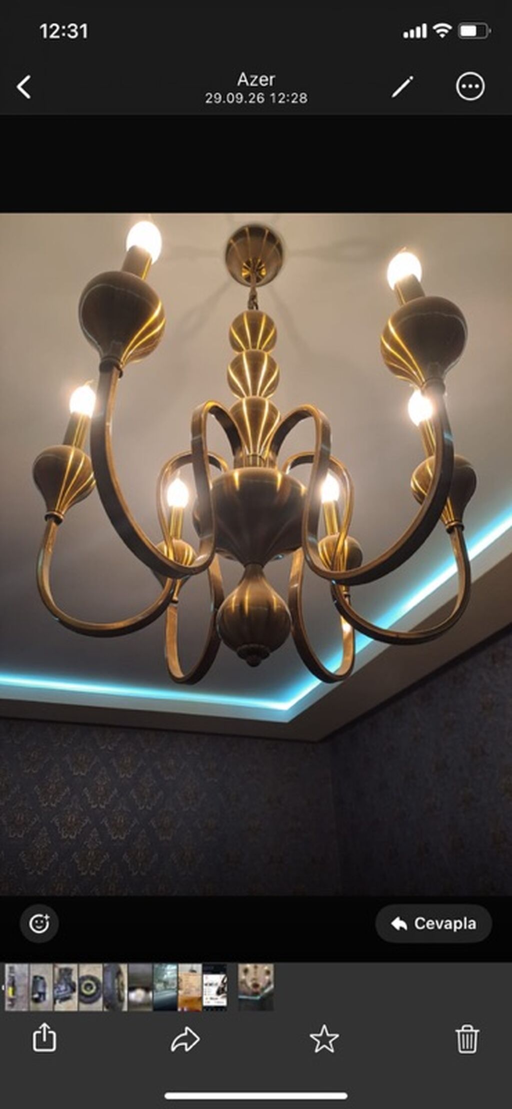 Çılçıraq, 6 lampa, Metal — Tavan is?qlar? v? cilc?raqlar, Bakı
