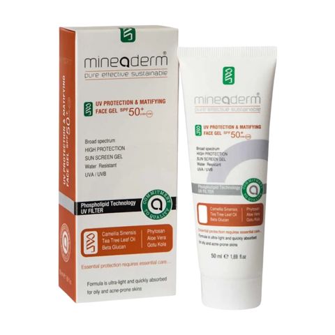 Akneli dərilər üçün matlaşdırıcı günəş kremi Mineaderm UV Protection & Matifying Face Gel SPF 50 50 ml — Bakı