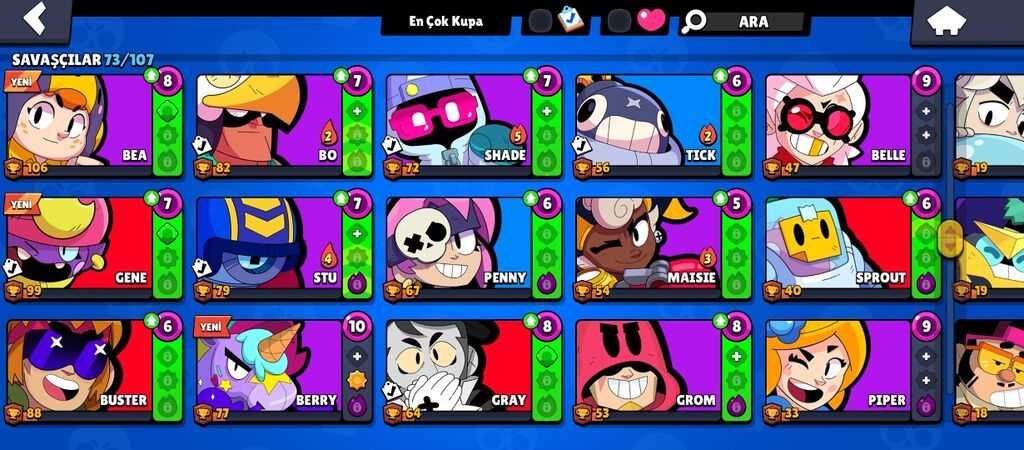 Brawl Stars oyun hesabı - Kupa: 18 035 (Kupa Yolu III) - Toplam — Oyun dəstləri, Bakı (5)