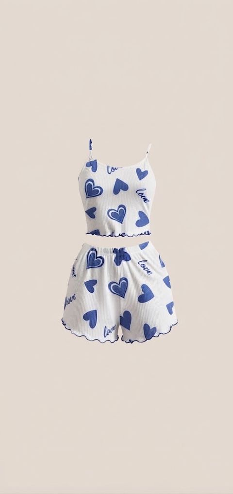 Qadınlar üçün şalvarlı pijama dəsti 5748, ağ/göy, ölçü M — Bakı