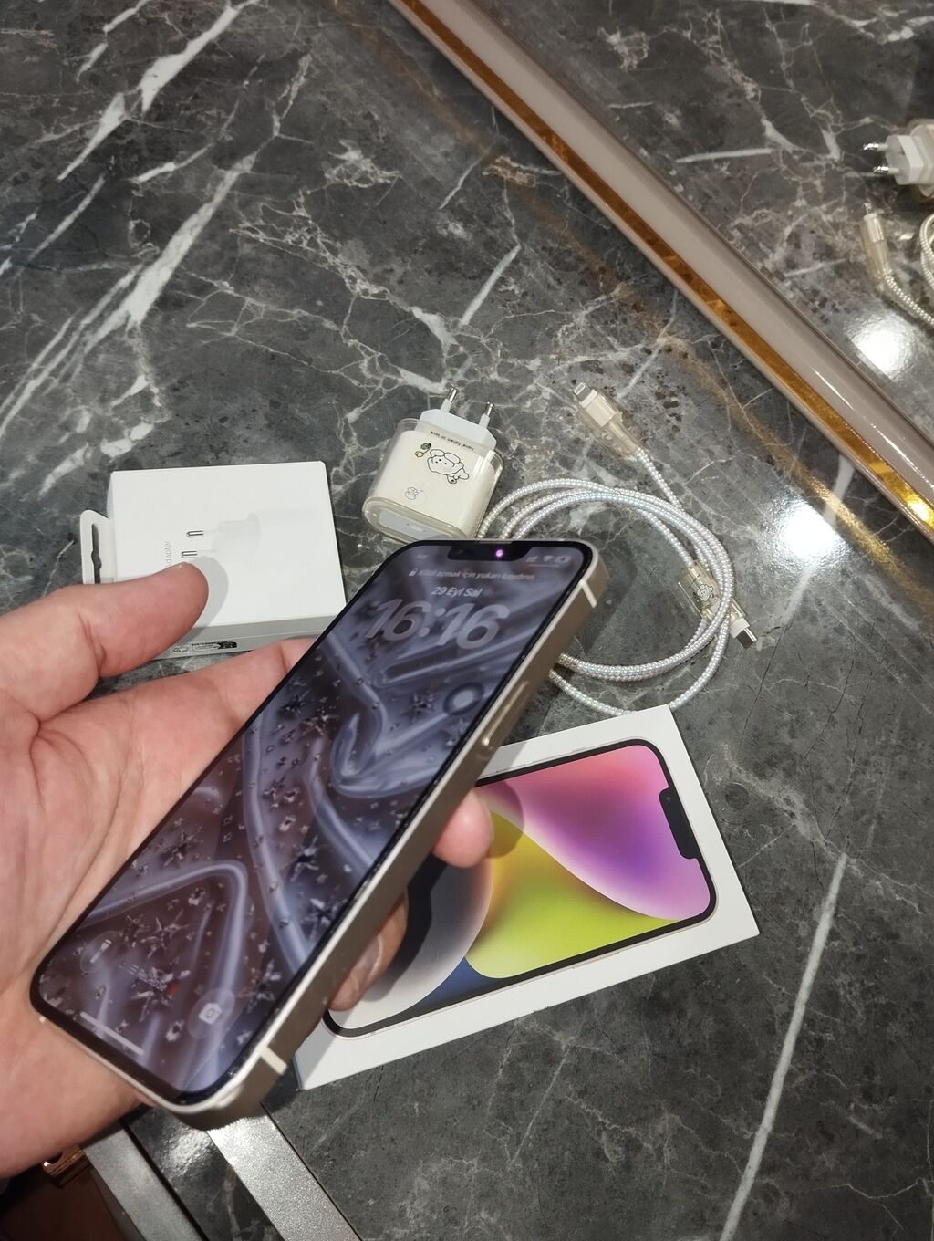 IPhone 14, Ağ, Face ID — Apple iPhone, Digah (4)