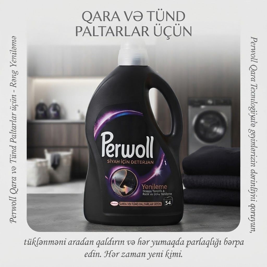 Yuma üçün gel Perwoll, Qara və Tünd rəngli paltar üçün, 3000 ml — Mallar, Bakı (3)