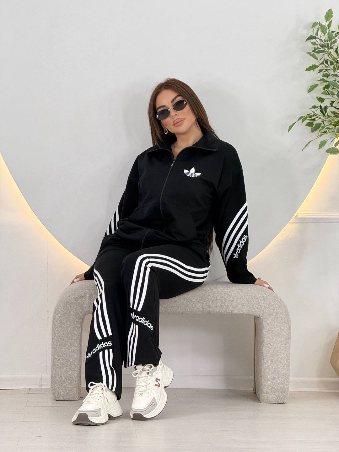 Qadın idman kostyumu No brand, Qara, İki iplik, 2XL, Payız-Qış — Mallar, Bakı (3)