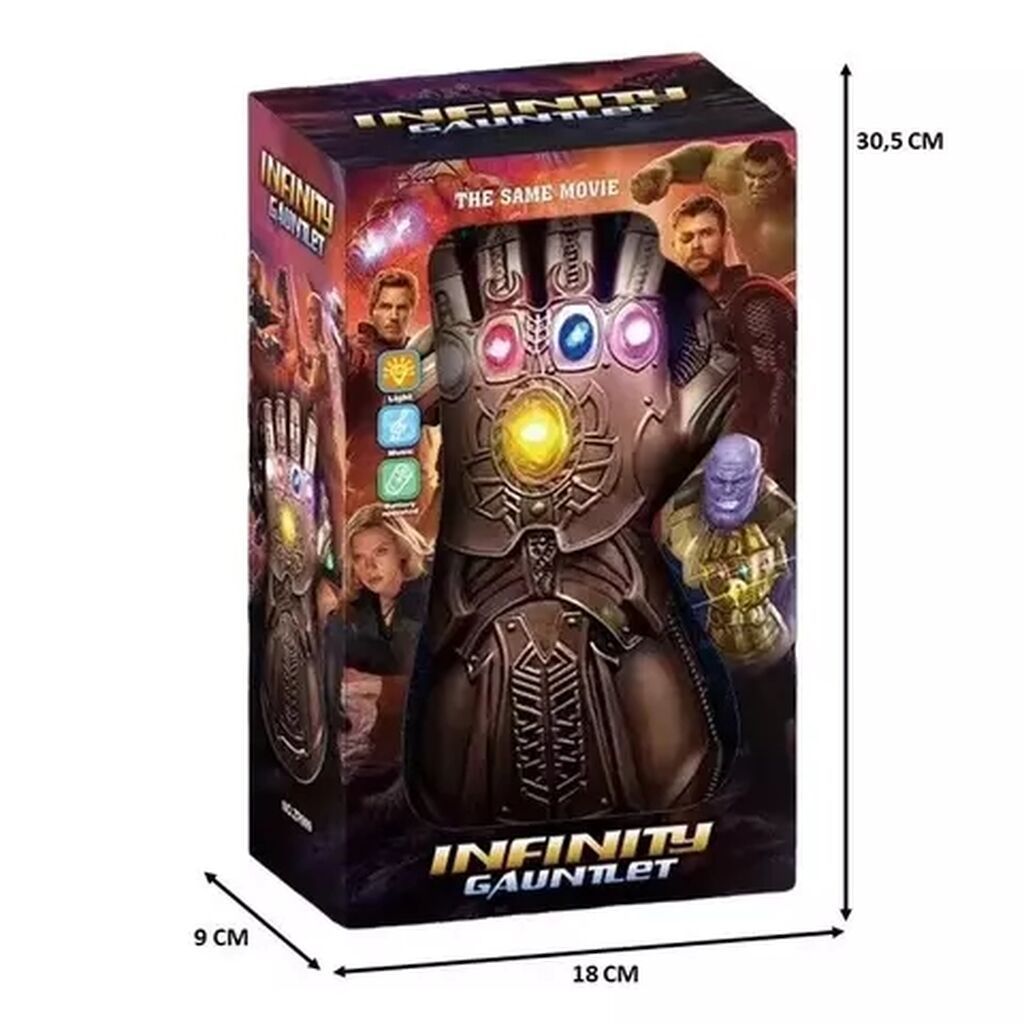 Musiqili və İşıqlı Thanos "Sonsuzluq Əlcəyi" Oyuncağı — Trend — Oyun dəstləri, Güzdək (3)