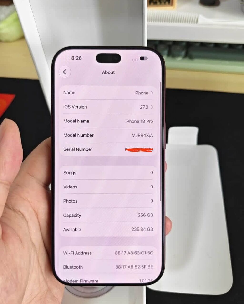 IPhone 18 Pro, 256 GB, Zəmanət, Simsiz şarj, Face ID — Apple iPhone, Digah (5)