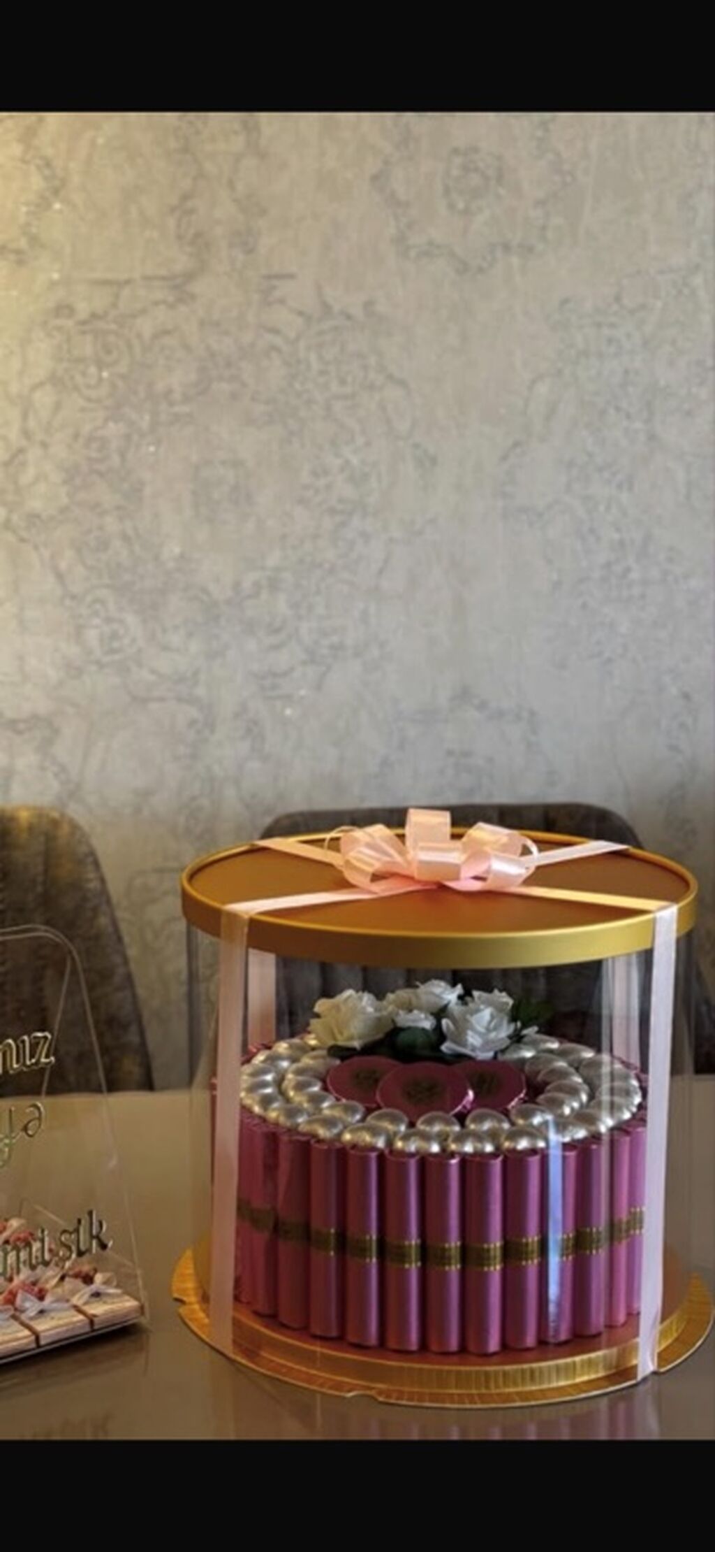 Akril qutularda zərif hədiyyə kompozisiyaları - Şəkillərdə gördüyünüz — Bayram məmulatı, Digah (3)