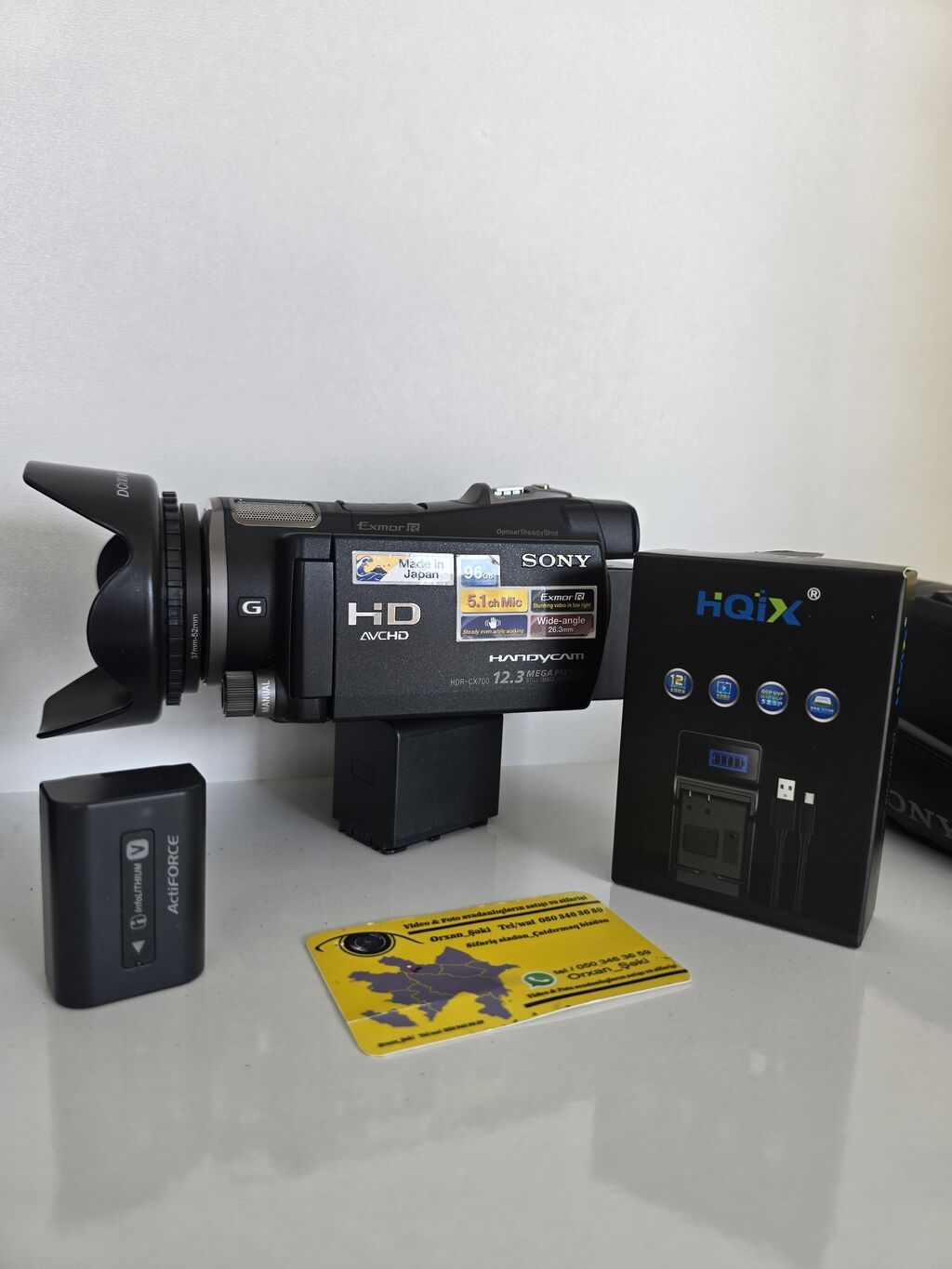 Sony HDR-CX700. üzərində 2 batareka adaptr və canta veriləcək. 96 gb — Video kamera, Şəki (5)