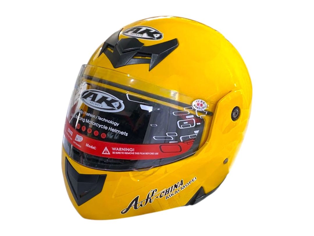 Motosikl dəbilqəsi AK Helmets AK-909, ölçü XL, sarı — Mallar, Bakı (2)