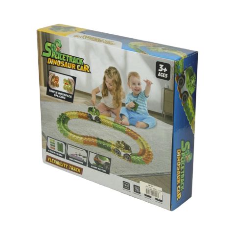Oyun dəsti Splicetrack Dinosaur Car, plastik, yaşıl, 3+ yaş — Bakı
