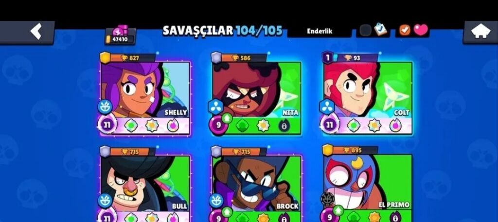 Brawl Stars oyunu üçün inkişaf etmiş hesab - Kuboklar: 47 410 — Oyun dəstləri, Digah (3)