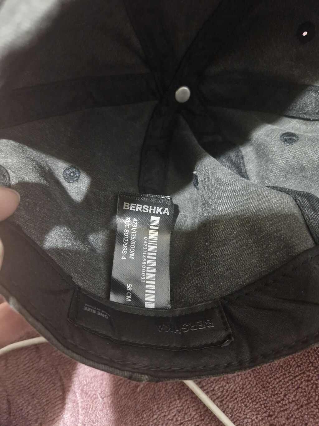 Bershka beysbol papağı - Rəng: tünd boz/şifer tonu - Material: 100% — Baş geyimi, Zaqatala (2)