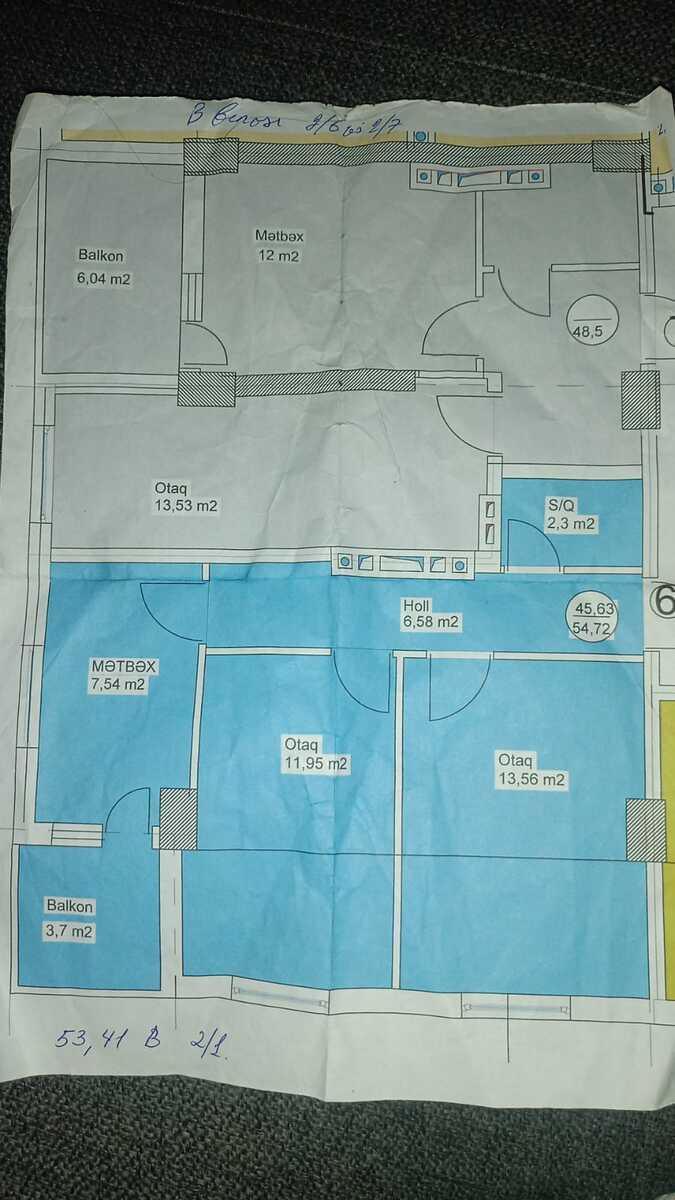 Satılır 2 otaqlı yeni tikili 55 m² — Mənzil, Bakı (7)