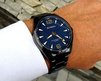 Kişi qol saatı Curren C8434 Black/Blue — Mallar, Bakı (2)