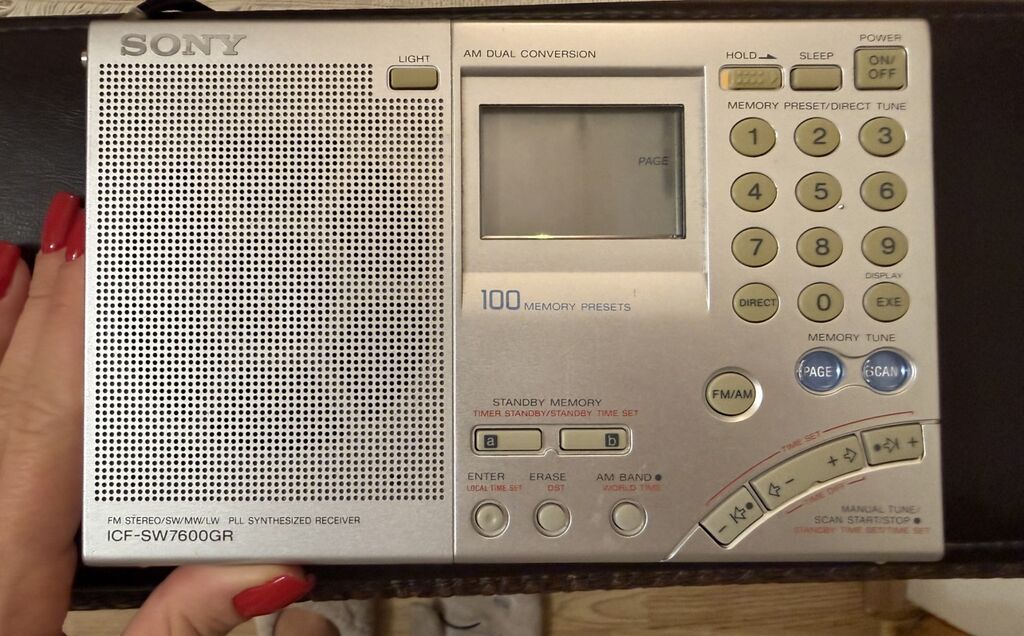 Sony ICF-SW7600GR portativ çoxzolaqlı radioqəbuledici. Saat — Digər, Digah