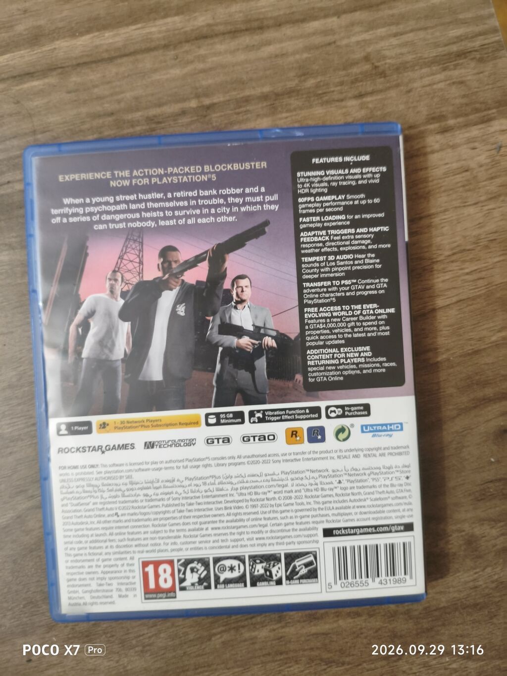 Məhsul: Grand Theft Auto V (GTA V) – PS5 Ideal vesyet ciziq yoxdu hec — Konsol oyunları, Bakı (2)