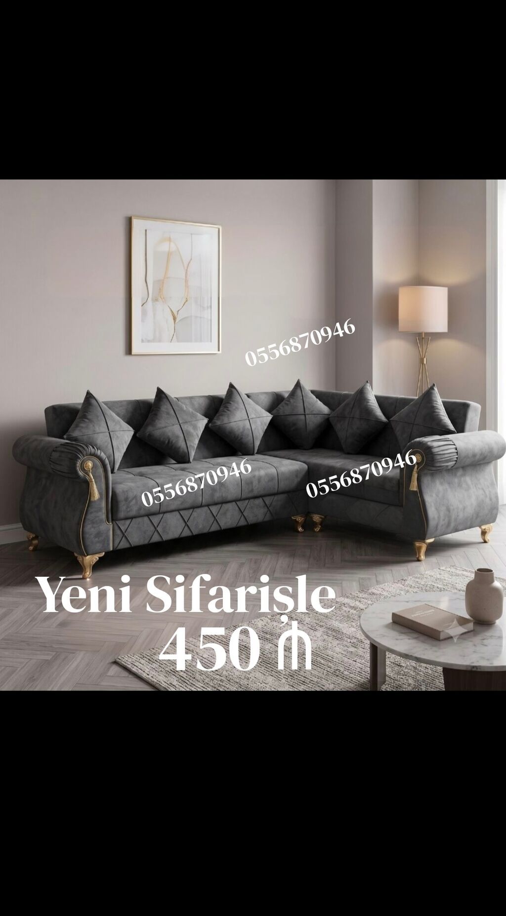 Künc divan, Yeni, Açılan, Bazalı, Parça, Ödənişli çatdırılma — Divanlər, Bakı (8)