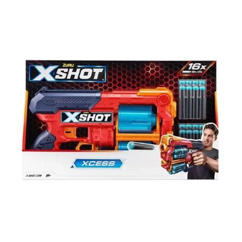 Blaster Zuru X-Shot Excel Xcess TK-12, 16 darts, 8+, rəngbərəng — Bakı