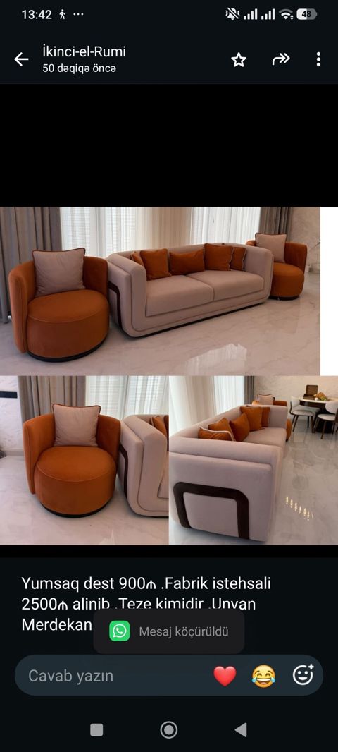 Yumsaq dest 900₼ .Fabrik istehsali 2500₼ alinib .Teze kimidir .Unvan — Bakı
