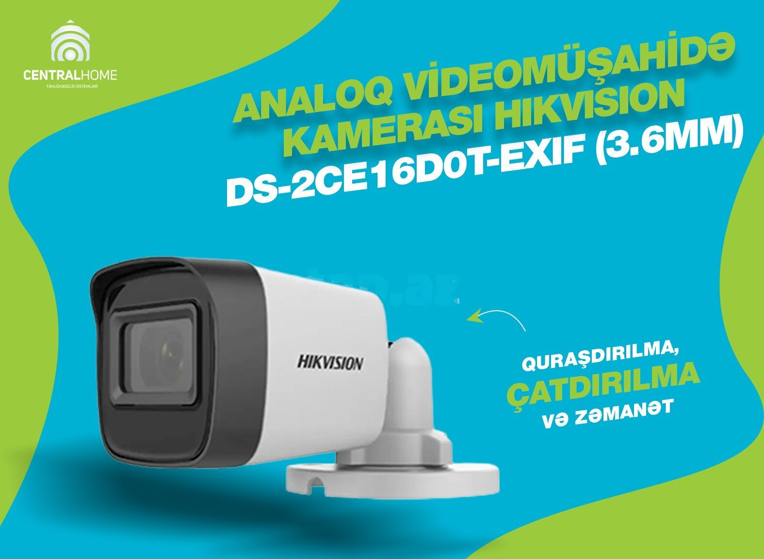 Videomüşahidə kamerası Hikvision DS-2CE72HFT-F28 2.8mm — Bakı