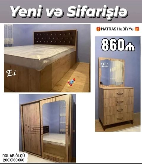 Yataq otağı mebel dəsti – yeni və sifarişlə hazırlanır. Dəstə — Digah