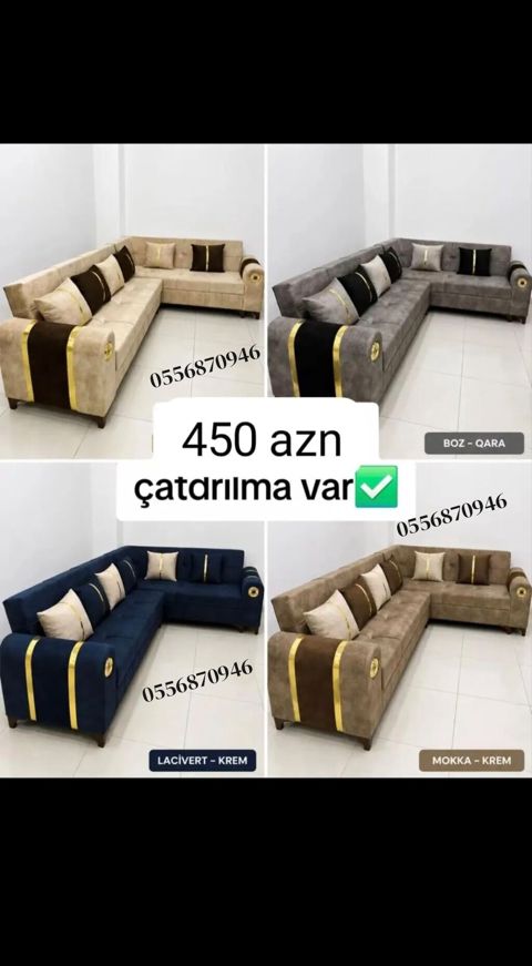 Künc divan, Yeni, Açılan, Bazalı, Parça, Pulsuz çatdırılma — Bakı