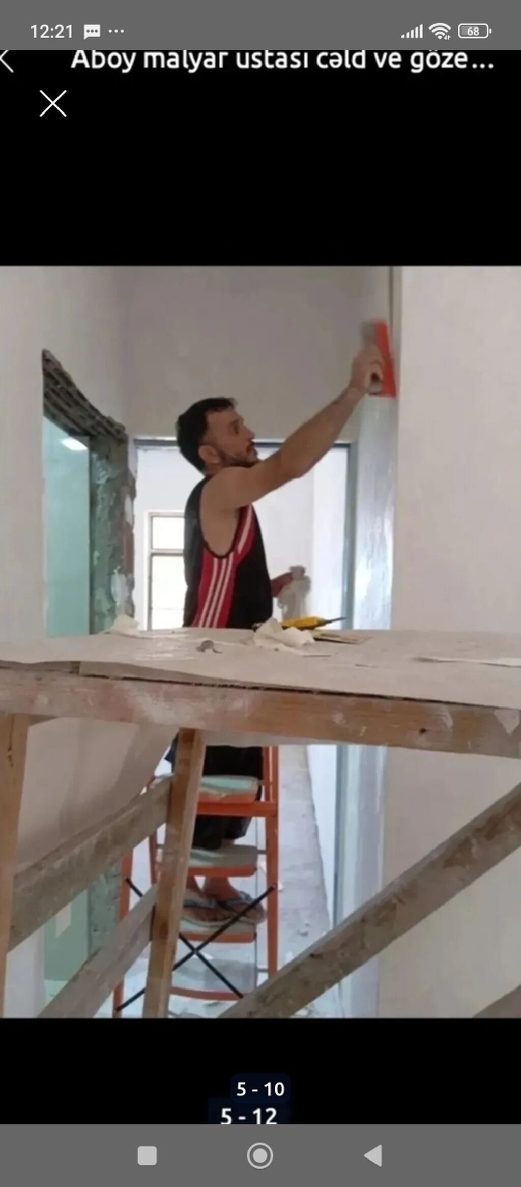 Aboy malyar ustası malyar işləri görürük cəld və gözəl iş görülür — Boya işləri, Digah (4)