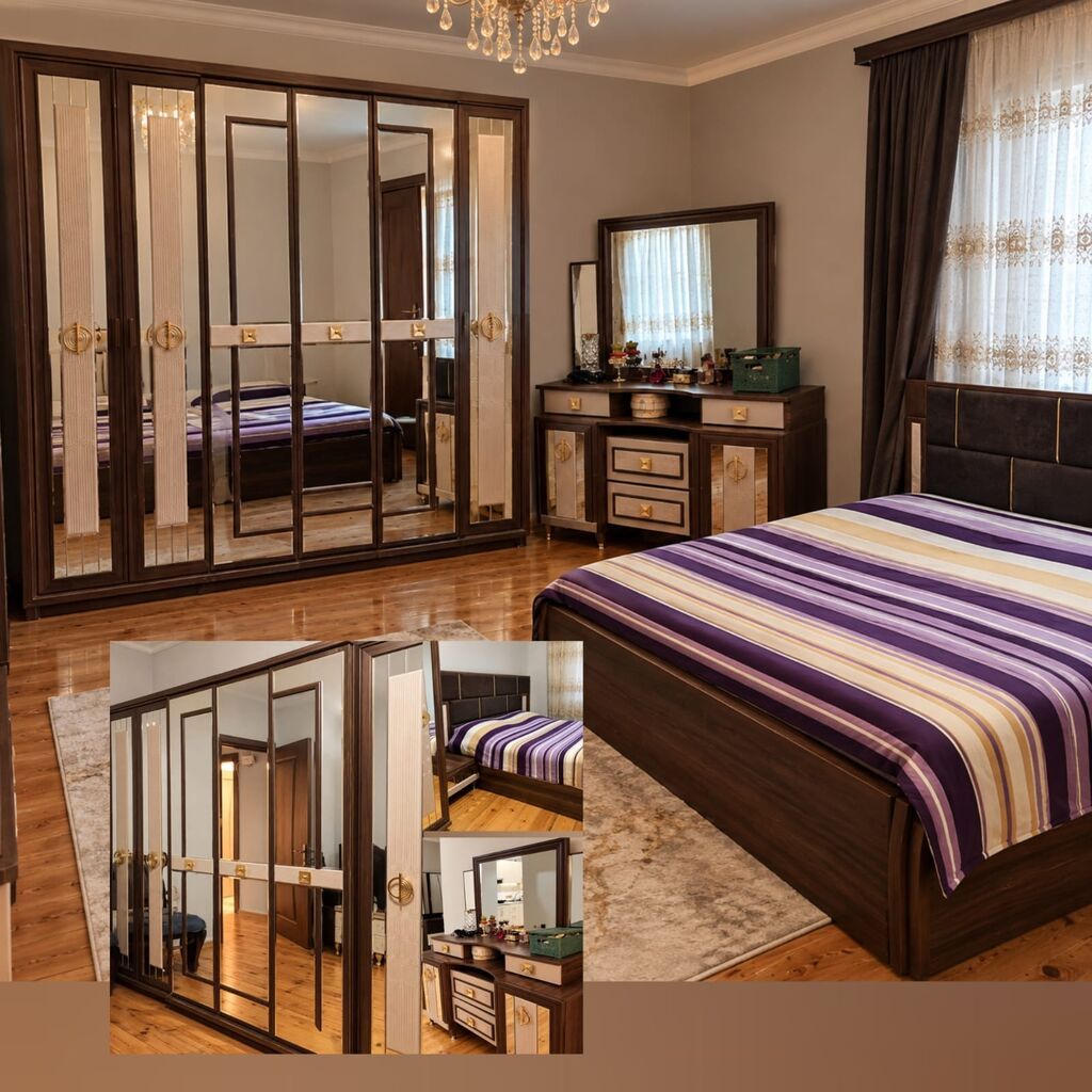 Endirim olundu Yataq dəsti satılır 680₼. matrası var.Ünvan — Mebel, Bakı