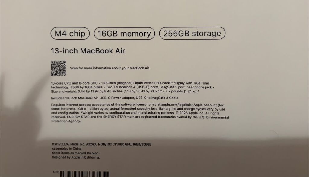 Apple MacBook Air 13 m4 təzə kimidi ev üçün alınıb cox az islenib — Apple Macbook, Bakı (10)