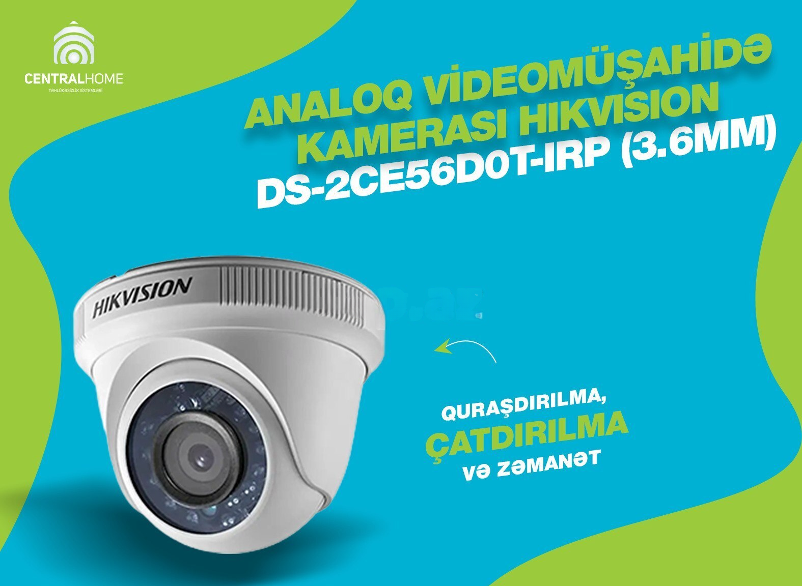 Müşahidə kamerası Hikvision DS-2CE72HFT-F28 2.8mm — Bakı
