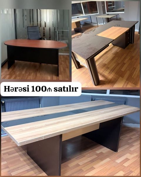 Ofis masaları hərəsi 100₼ satılır Gənclik 4321 zeyno — Vasiteci Sekine Xanim — Ofis mebeli