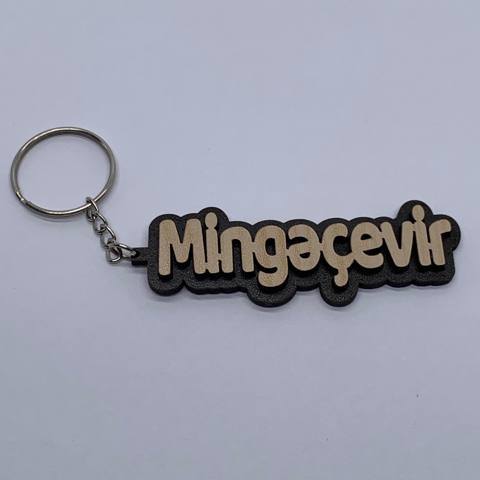 Brelok Mingəçevir, taxta — Bakı