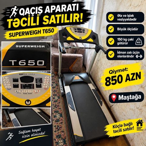 Superweıgh T650 qaçış aparatı - Böyük ölçülü yol səthi, idman zalı — Bakı