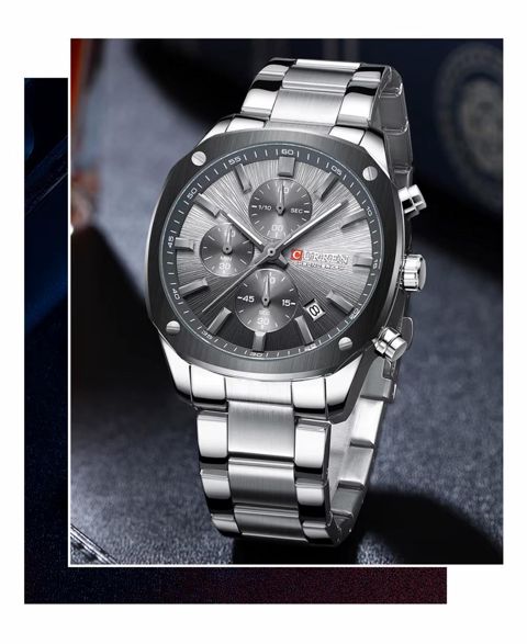 Kişi qol saatı Curren CN 8490 Silver — Bakı